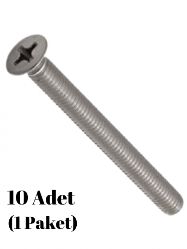 5X60 Mm. Yhb Metrik Yıldız Havşa Başlı Civata 10 Adet Paket…